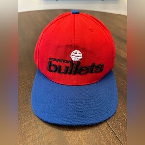 Mitchell & Ness Washington Bullets Embroidered Fitted Hat-Size 7 1/4